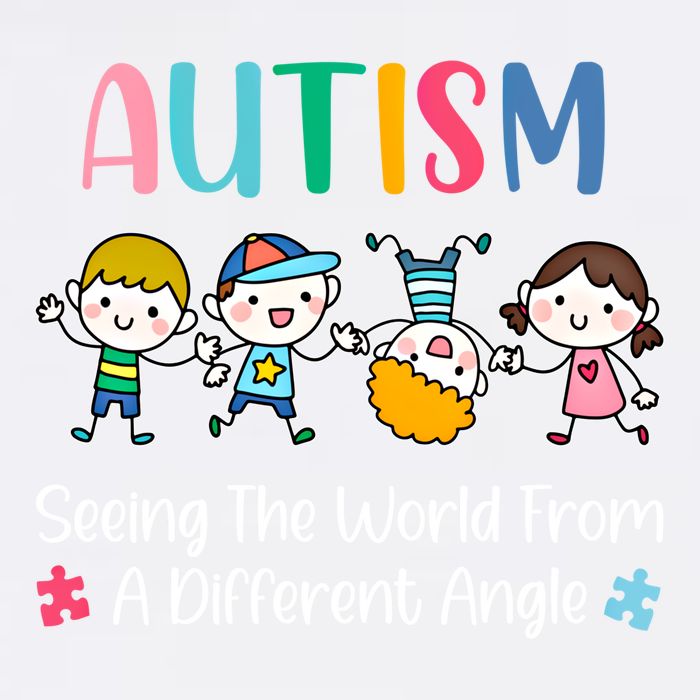 Autism Seeing The World From A Different Angle Gift Garment-Dyed Sweatshirt
