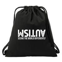 Autism Seeing The World Differently Quote Drawstring Bag