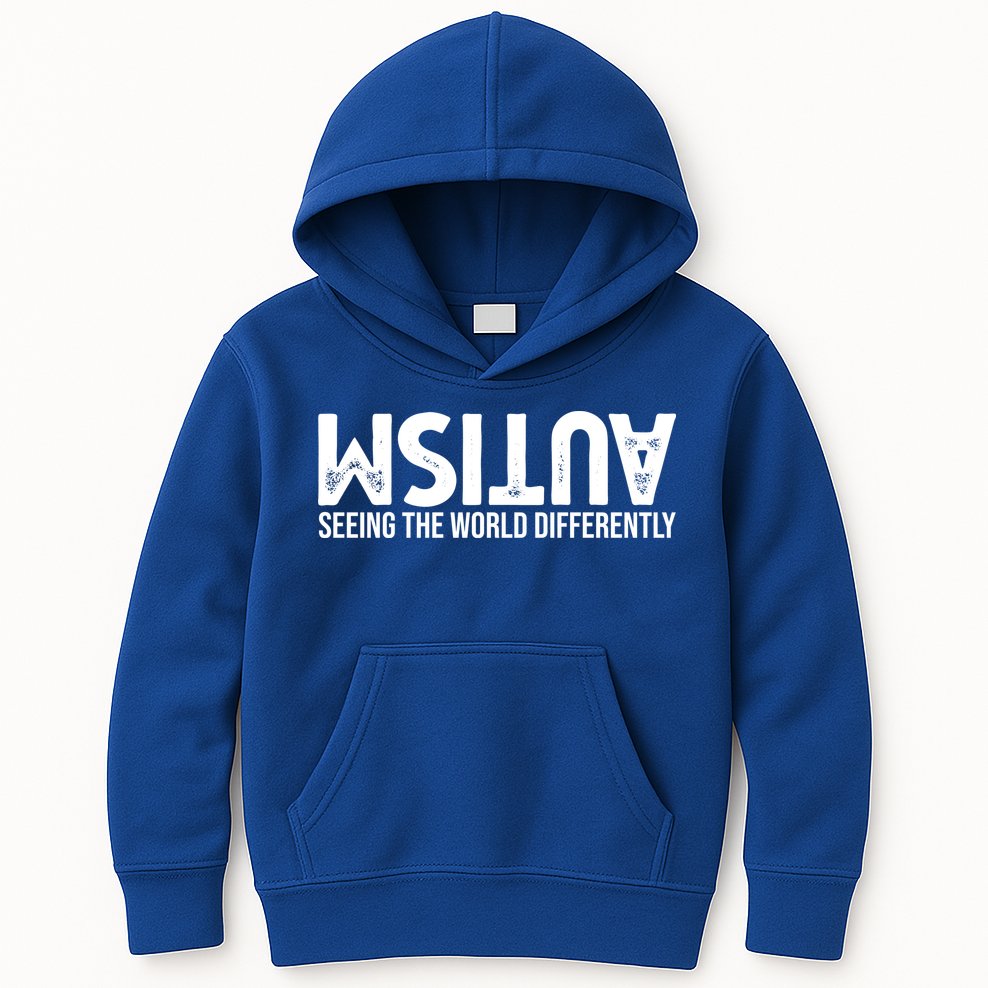 Autism Seeing The World Differently Quote Kids Hoodie