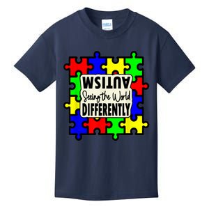 Autism Seeing The World Differently Men Women Child Kids T-Shirt