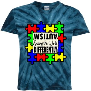 Autism Seeing The World Differently Men Women Child Kids Tie-Dye T-Shirt