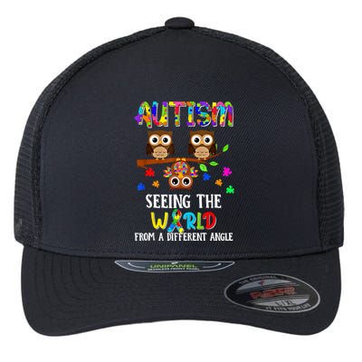 Autism Seeing The World From A Different Angle Gift Flexfit Unipanel Trucker Cap