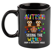 Autism Seeing The World From A Different Angle Gift 11oz C Handle Ceramic Mug
