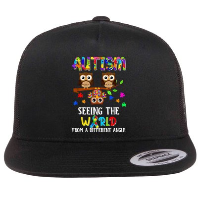 Autism Seeing The World From A Different Angle Gift Flatbill Hat