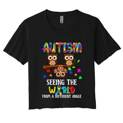 Autism Seeing The World From A Different Angle Gift Crop Top