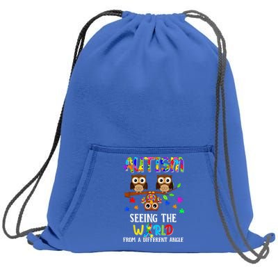 Autism Seeing The World From A Different Angle Gift Sweatshirt Cinch Pack Bag