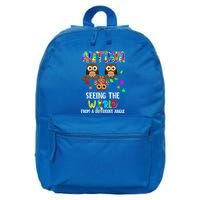 Autism Seeing The World From A Different Angle Gift 16 in Basic Backpack