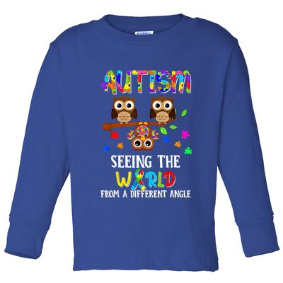Autism Seeing The World From A Different Angle Gift Toddler Long Sleeve Shirt