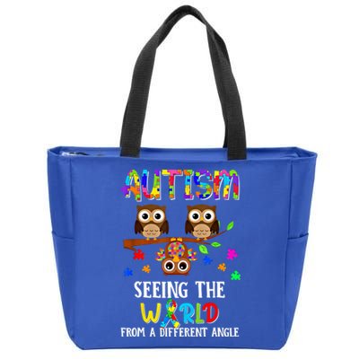 Autism Seeing The World From A Different Angle Gift Zip Tote Bag