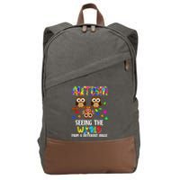 Autism Seeing The World From A Different Angle Gift Cotton Canvas Backpack
