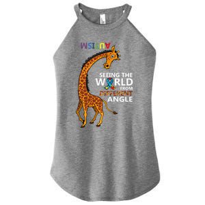 Autism Seeing The World From Different Angle Awareness Gift Women's Perfect Tri Rocker Tank