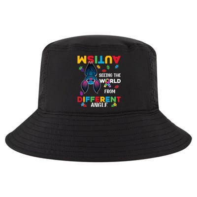 Autism Seeing The World From Different Angle Bat Puzzle Gift Cool Comfort Performance Bucket Hat