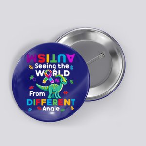 Autism Seeing The World From Different Angle Dinosaur Puzzle Gift Button