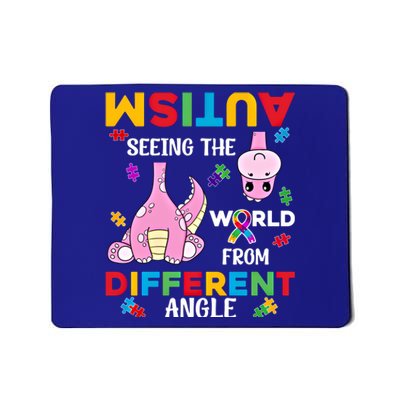 Autism Seeing The World From Different Angle Dinosaur Puzzle Cute Gift Mousepad