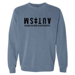 Autism Seeing The World Differently Premium Garment-Dyed Sweatshirt