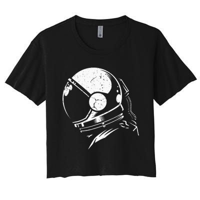 Astronaut Space Traveling Astronomy Spaceman Cosmonaut Women's Crop Top Tee