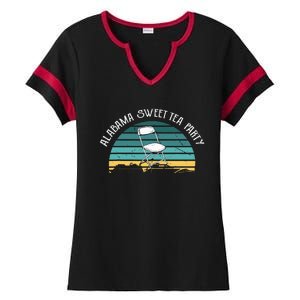 Alabama Sweet Tea Party Montgomery Alabama River Boat Ladies Halftime Notch Neck Tee