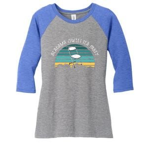 Alabama Sweet Tea Party Montgomery Alabama River Boat Women's Tri-Blend 3/4-Sleeve Raglan Shirt