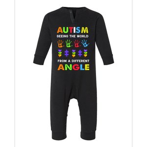 Autism Seeing The World From A Different Angle Infant Fleece One Piece