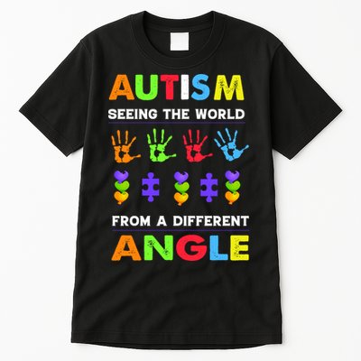 Autism Seeing The World From A Different Angle Tall T-Shirt