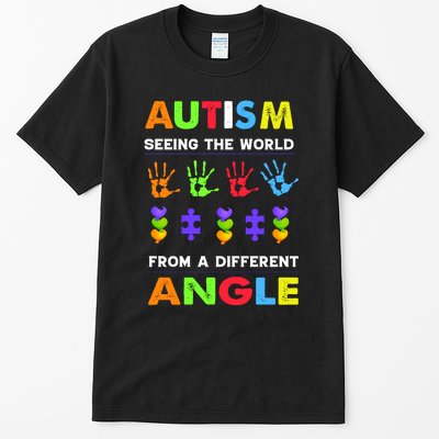 Autism Seeing The World From A Different Angle Tall T-Shirt