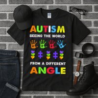 Autism Seeing The World From A Different Angle Tall T-Shirt