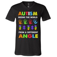 Autism Seeing The World From A Different Angle V-Neck T-Shirt