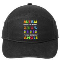 Autism Seeing The World From A Different Angle 7-Panel Snapback Hat