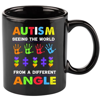 Autism Seeing The World From A Different Angle 11oz C Handle Ceramic Mug