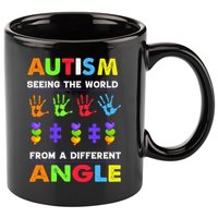 Autism Seeing The World From A Different Angle 11oz C Handle Ceramic Mug