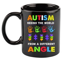 Autism Seeing The World From A Different Angle 11oz C Handle Ceramic Mug