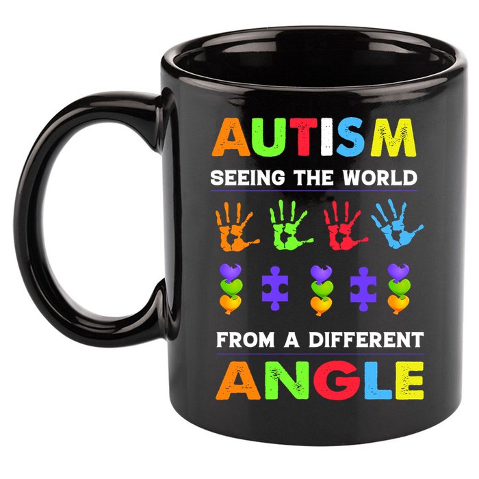 Autism Seeing The World From A Different Angle 11oz C Handle Ceramic Mug