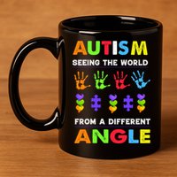 Autism Seeing The World From A Different Angle 11oz C Handle Ceramic Mug