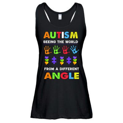 Autism Seeing The World From A Different Angle Ladies Essential Flowy Tank