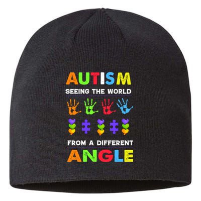 Autism Seeing The World From A Different Angle Sustainable Beanie