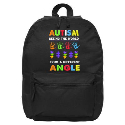Autism Seeing The World From A Different Angle 16 in Basic Backpack