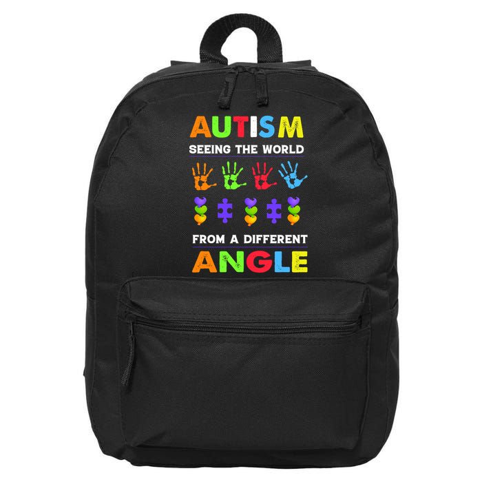 Autism Seeing The World From A Different Angle 16 in Basic Backpack
