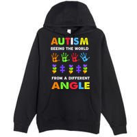 Autism Seeing The World From A Different Angle Premium Pullover Hoodie