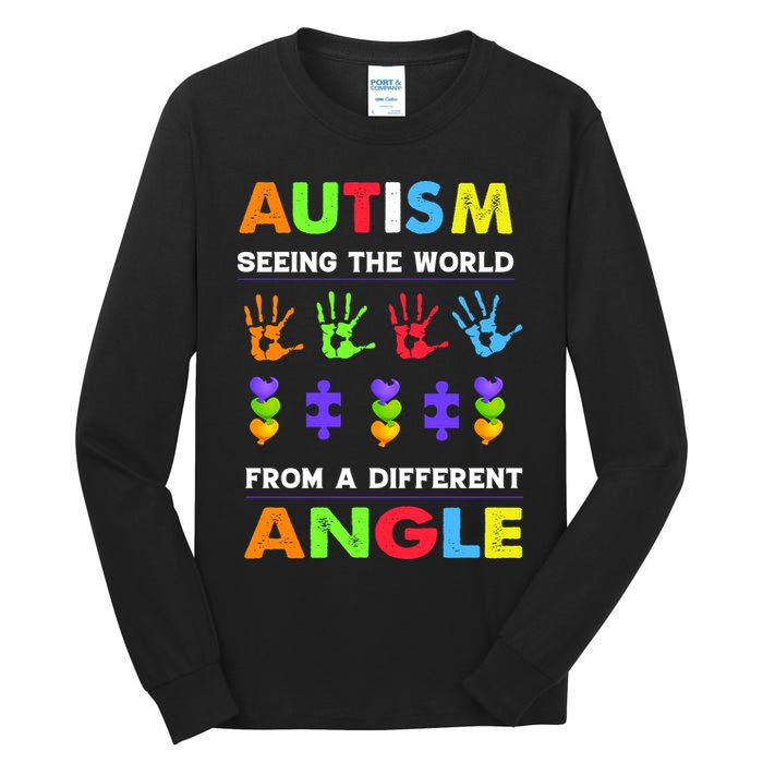 Autism Seeing The World From A Different Angle Tall Long Sleeve T-Shirt