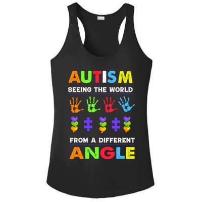 Autism Seeing The World From A Different Angle Ladies PosiCharge Competitor Racerback Tank