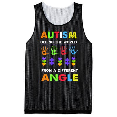 Autism Seeing The World From A Different Angle Mesh Reversible Basketball Jersey Tank