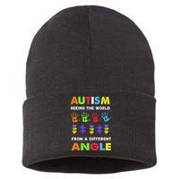 Autism Seeing The World From A Different Angle Sustainable Knit Beanie
