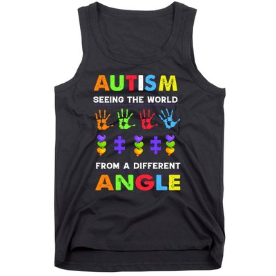 Autism Seeing The World From A Different Angle Tank Top