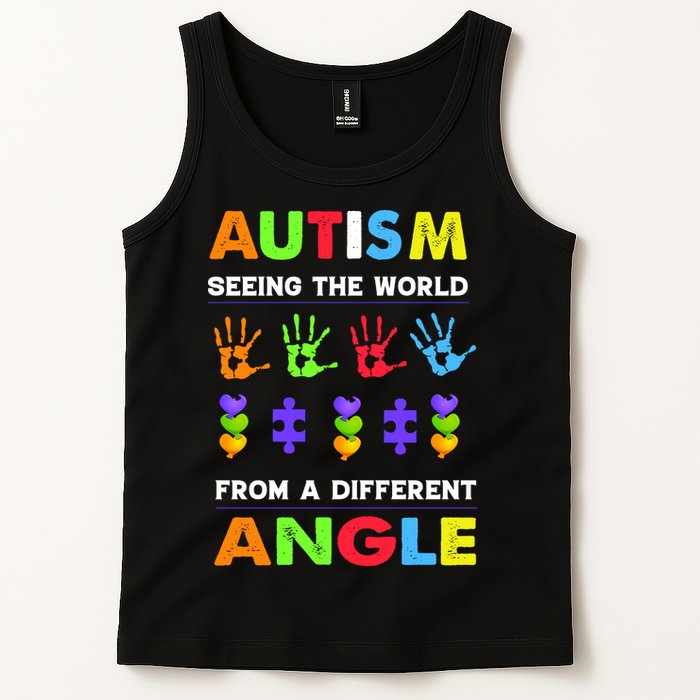 Autism Seeing The World From A Different Angle Tank Top