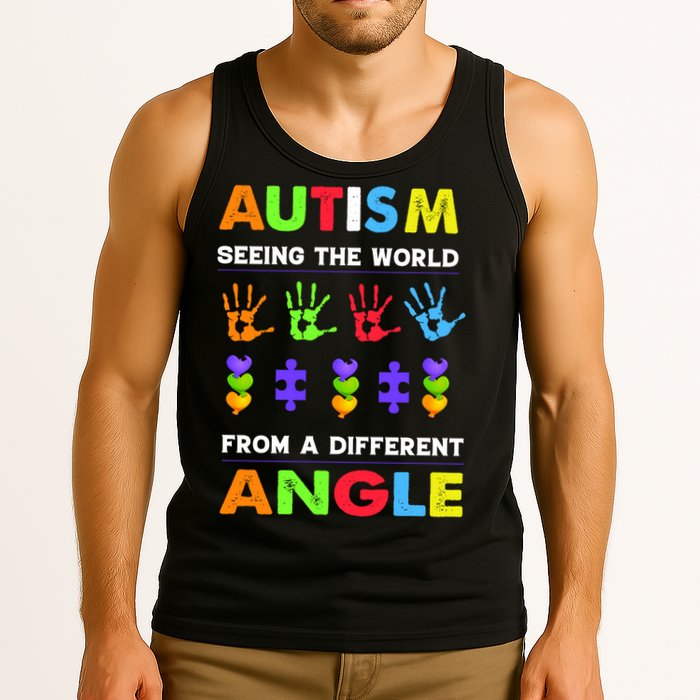 Autism Seeing The World From A Different Angle Tank Top