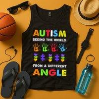 Autism Seeing The World From A Different Angle Tank Top