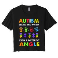 Autism Seeing The World From A Different Angle Crop Top