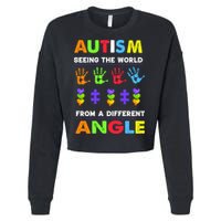 Autism Seeing The World From A Different Angle Cropped Pullover Crew