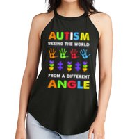 Autism Seeing The World From A Different Angle Women's Perfect Tri Rocker Tank