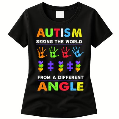Autism Seeing The World From A Different Angle Womens T-Shirt